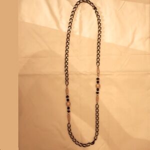 COPY - Netal link geometric shaped beads long sweater Necklace
